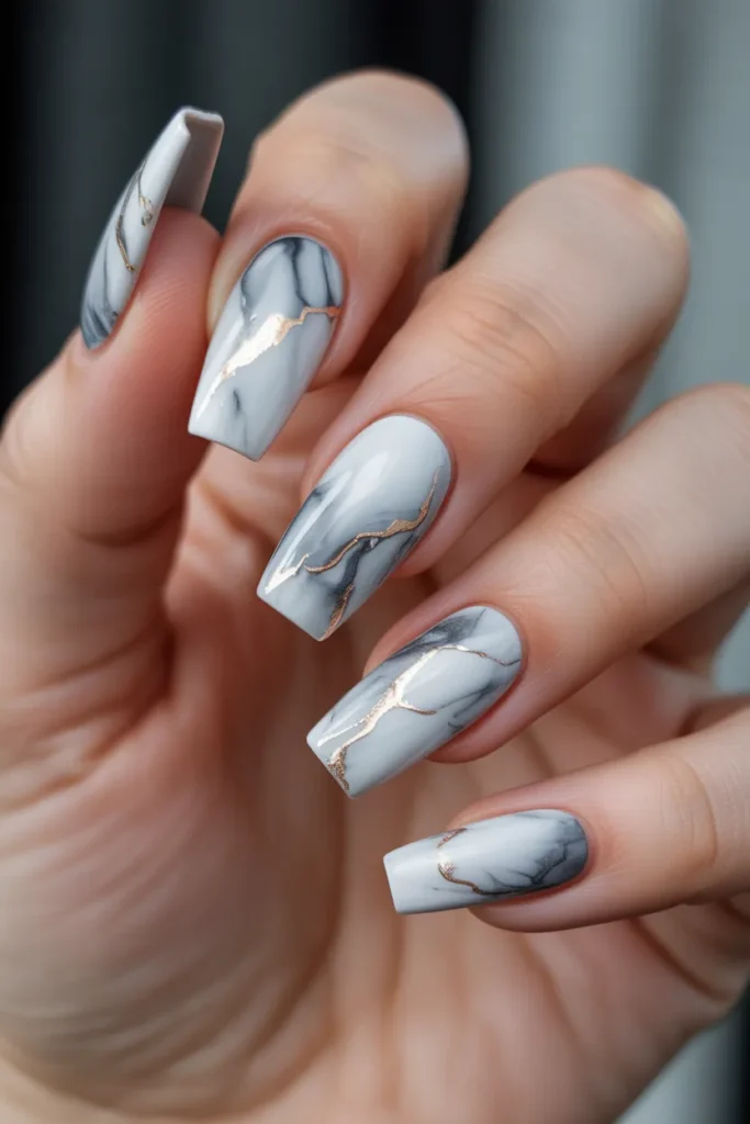 18 Stunning Coffin Nail Designs to Elevate Your Style Game 9 coffin nails featuring white and grey ma fUXw0JlIT6C0A6Kyk3IfxA 3XnO 6PBTvyiQSYK7JqHqw