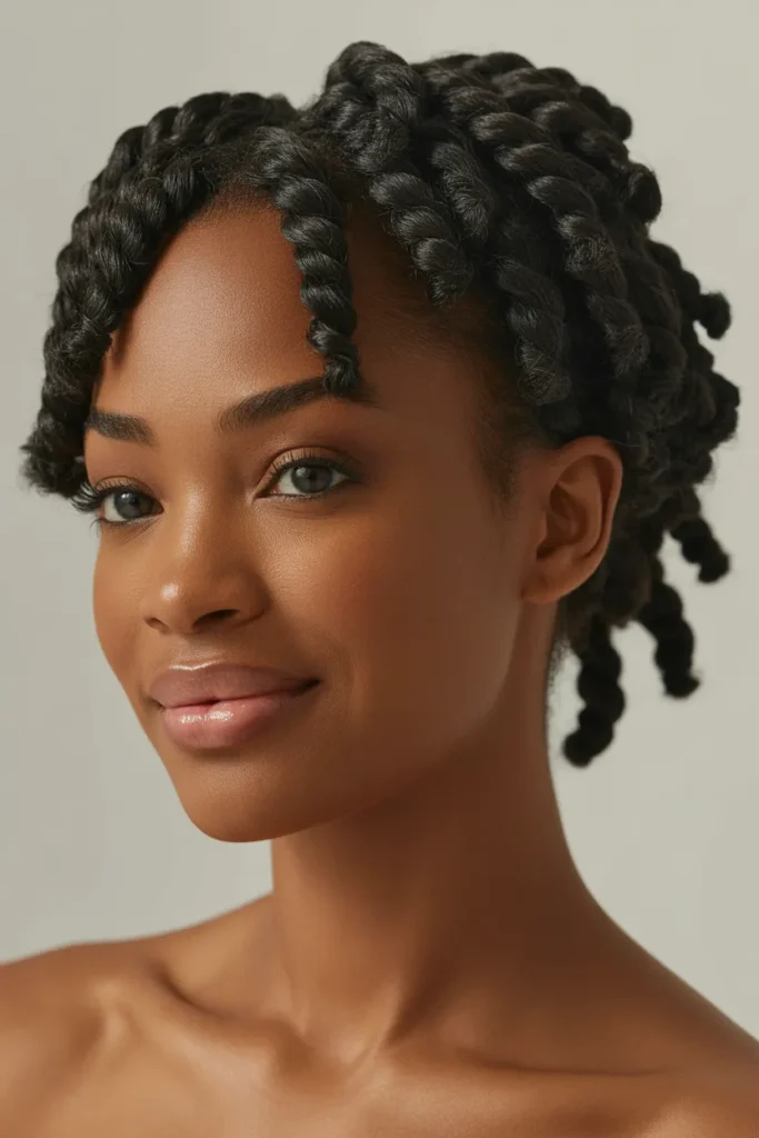 elegant black woman wearing a flat twist 7zIG62SRRnuRNcdkHzRc Q j1QCtnVES4SLkeqqfxPkuQ