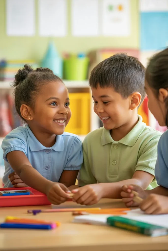 elementary school students smiling shari gsZ1uPz2R7 SvoObbW2CRw 4XmqHRiT7iObCkXOofUzA