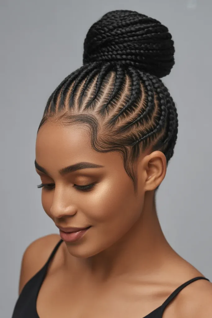 intricate cornrows styled into a high bu FQ1 qpnnRRKrB2N9Mac4Ew sozgOCw6SRS6NQ1qbYx1Hg