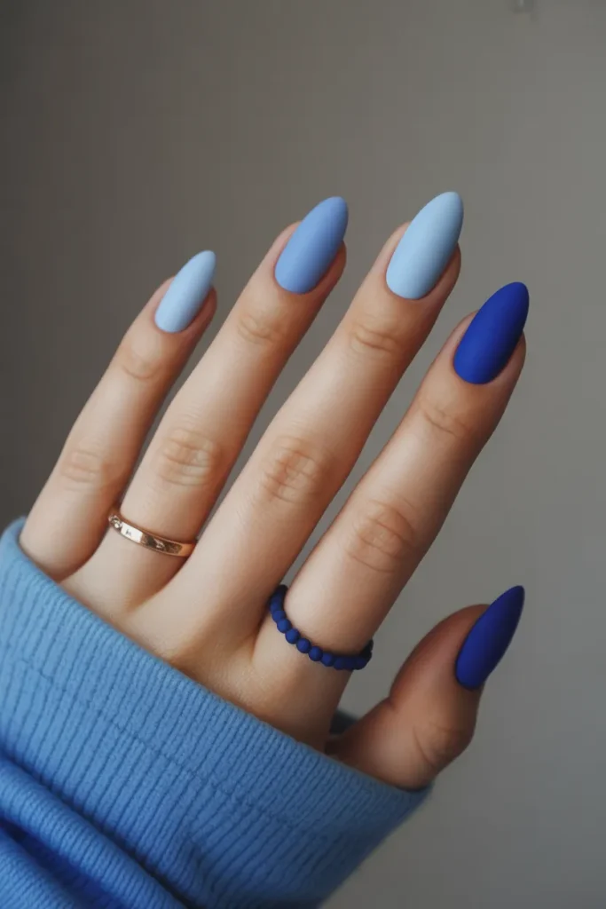 matte blue nails in soft and bold shades hpWqcbLDSAeuF8bD6vf2uw 7xD3isZuRPmdHKFmHOBwnw
