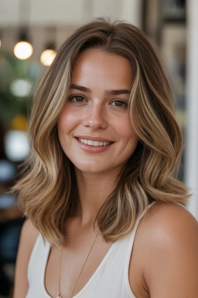 medium length layered haircut styled to aSUipTO5RPWNM xIpUTntA pju62h3EQwKm98BmpkKmhQ