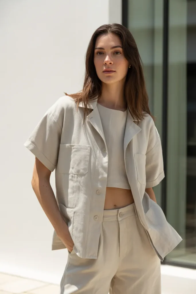 minimalist linen matching co ord set in Aiybi4HWSP6L7w8NpkZmpg iZnMTAsnTROz XGteREqBQ