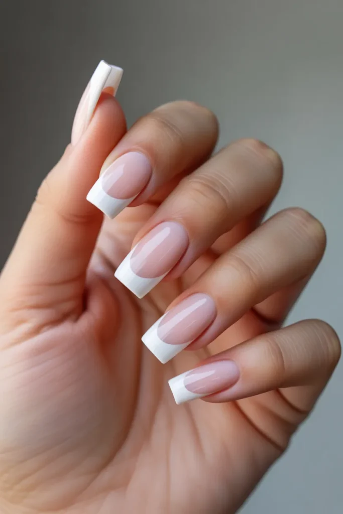 18 Stunning Coffin Nail Designs to Elevate Your Style Game 7 modern french tip coffin nails with soft QDbljwwFTUWyOZKLyGaGeQ NKT64etLQkCk3 Qx22m32Q