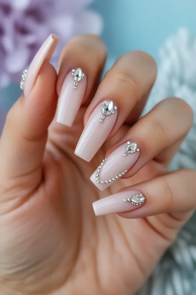 18 Stunning Coffin Nail Designs to Elevate Your Style Game 10 nude coffin nails adorned with delicate qhBxUVH8Q3 C9XZEeSQf2A Ebo2qj XSLC99qZJUxbVZw