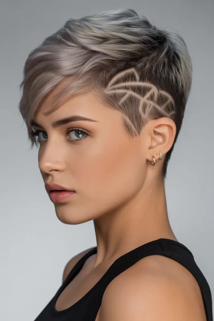 20 Pixie Cuts: The Ultimate Guide to Short Hair Chic 9 pixie cut featuring a creative shaved si FnmvQ5upR5m9chkjWMEcEQ 5 oa2YaiSbCtW4A yOoXpA
