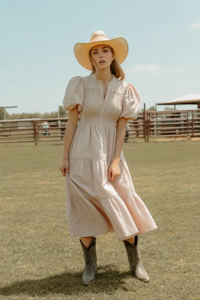 prairie dress with puff sleeves and tier UzpPpi0VSA YEKgNmjiKKQ 2LcT7CY8TK6gK883XDLv8g