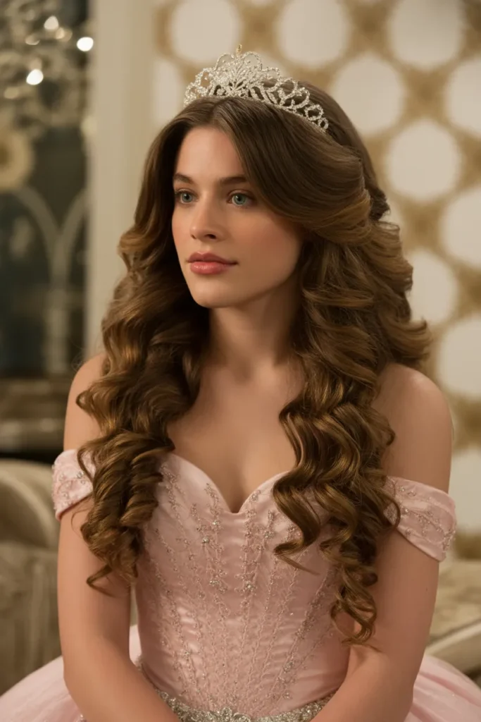 princess inspired quinceanera hairstyle tYZfCWQuR5WdocVXMi1i2g oF67rh2QQoWk 6Lg71bl2Q
