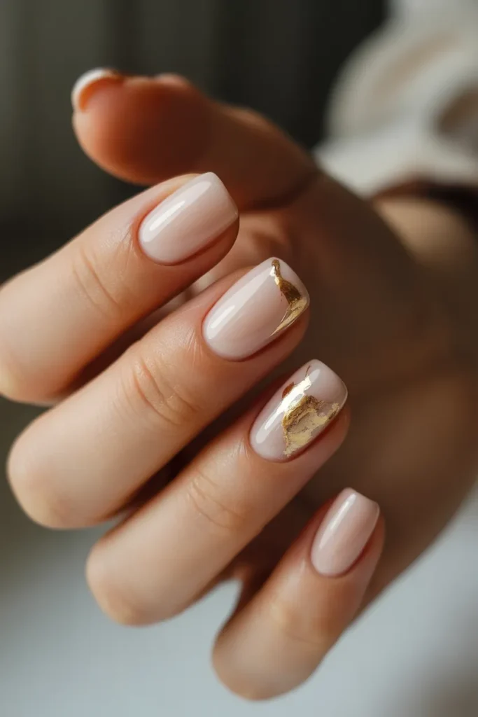 short nude nails with subtle metallic go ADzVN6NjThCkqp2AdhliAA UVy0CTaMQeGVIc6JxNp9AQ