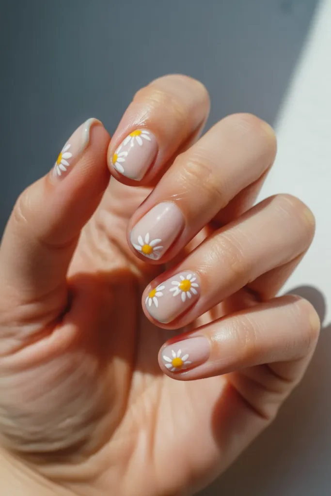 short summer nails with delicate floral Mh9BufWtTTyvgENvfG7KOQ v11un cEQcSdzcEaRI1EgQ