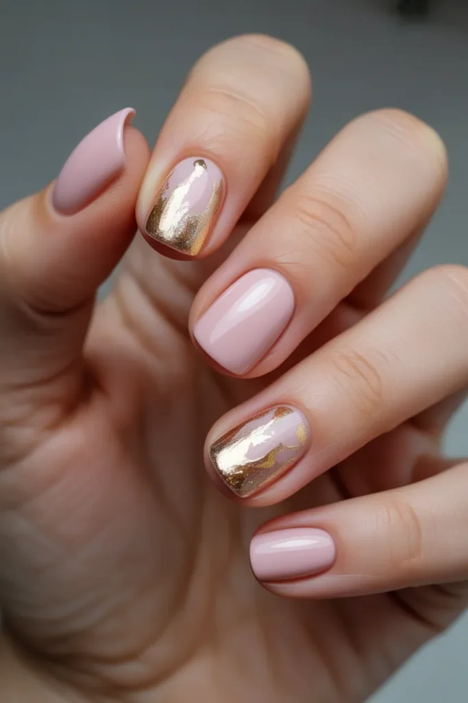 soft pink manicure with delicate gold fo 2wJplZzVR9C3fxKg5WD7SQ W8qJlIexSVmfJR3qVeNBfA
