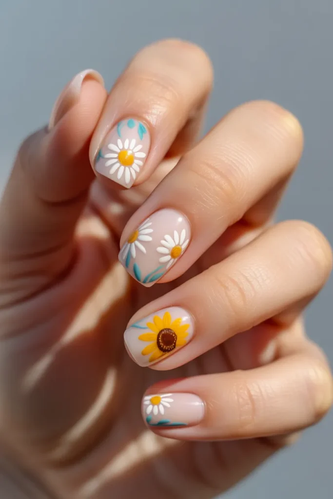 20 Summer Nails Square: Trendy Ideas to Keep Your Nails Chic This Season 12 square nails decorated with delicate flo 4QDc8jeuR6uHBIRh ARU5g IUTaBuS RKqbC6eJrUgeUA