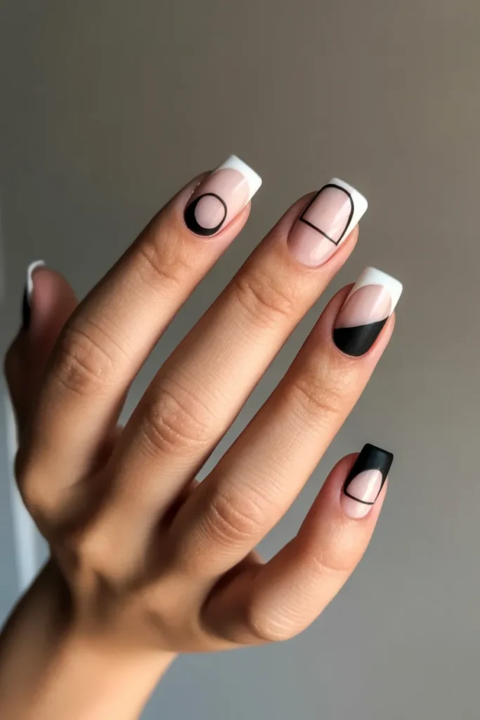 20 Summer Nails Square: Trendy Ideas to Keep Your Nails Chic This Season 8 square nails with minimalist geometric l 11NyvQrEReitdzduN1bQIw NeCLJ 6ARLS4OyvKbi PHw