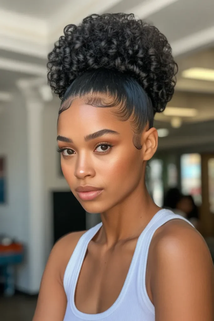 stylish black woman wearing a high puff MpTiw2zMRM6JAh8NSMBcRw IefBLBY2S e7Rwig8pGV8g