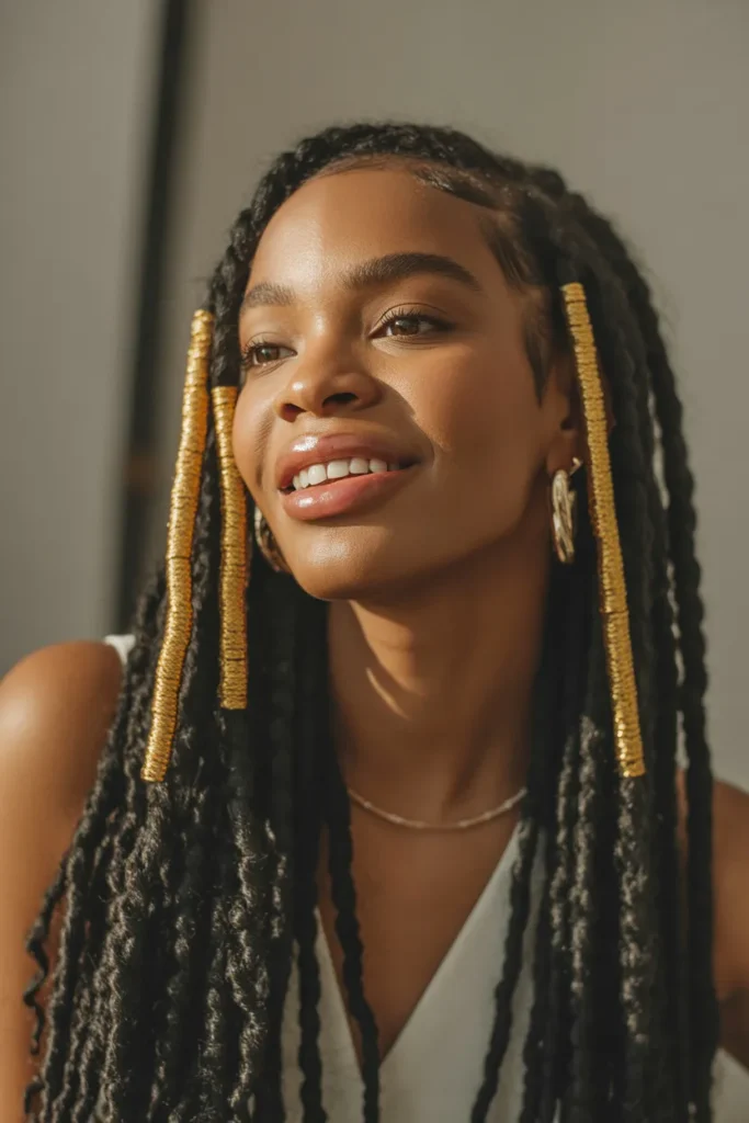stylish faux locs on a black woman long hec2ppTfRMWsvfTKc0xrHQ owwtyAytSsma3 5zbBipw