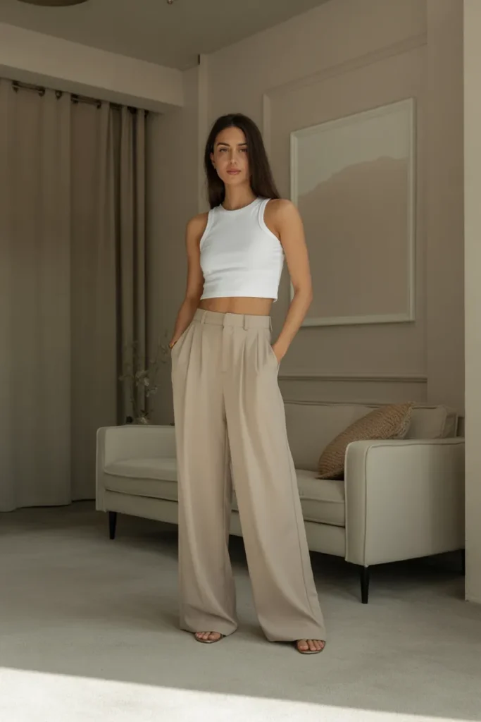 stylish wide leg trousers paired with a daJvQPpZR4SRRET q6Z70g vHQ dL13QEm04wXAV08pAQ