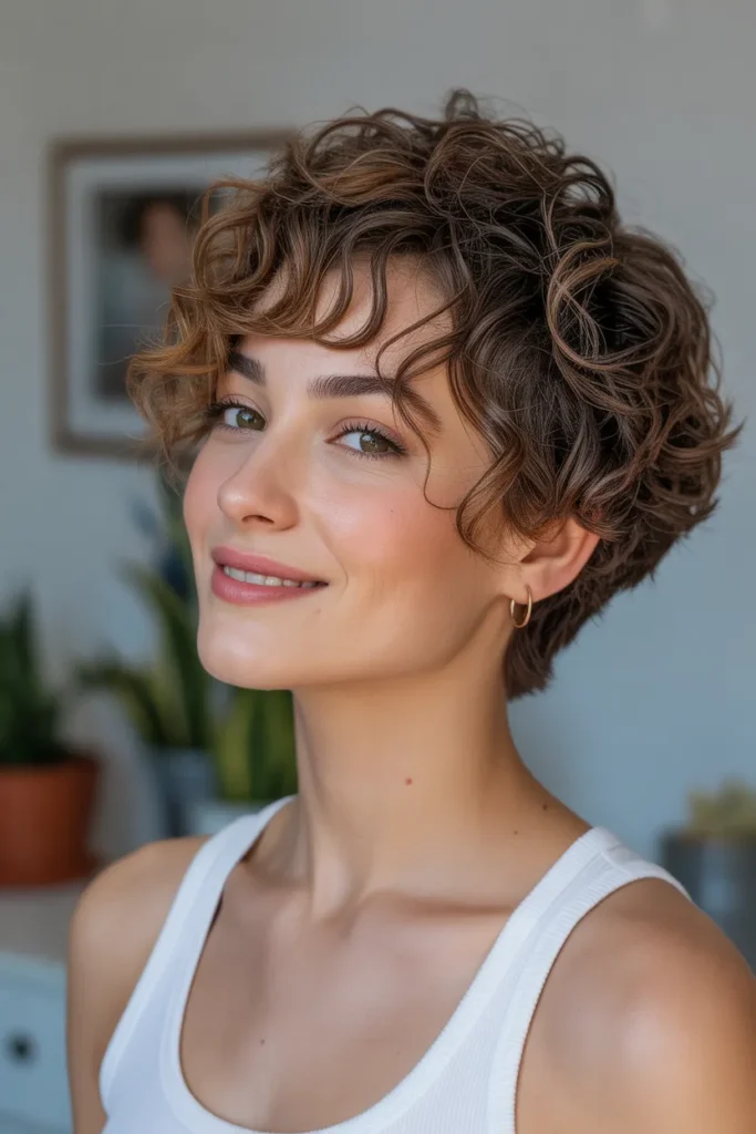 tousled curly pixie haircut playful mess MkFILDaASGiynpln2W1n6g sZlwWHOFShKP fj1W5dE1g