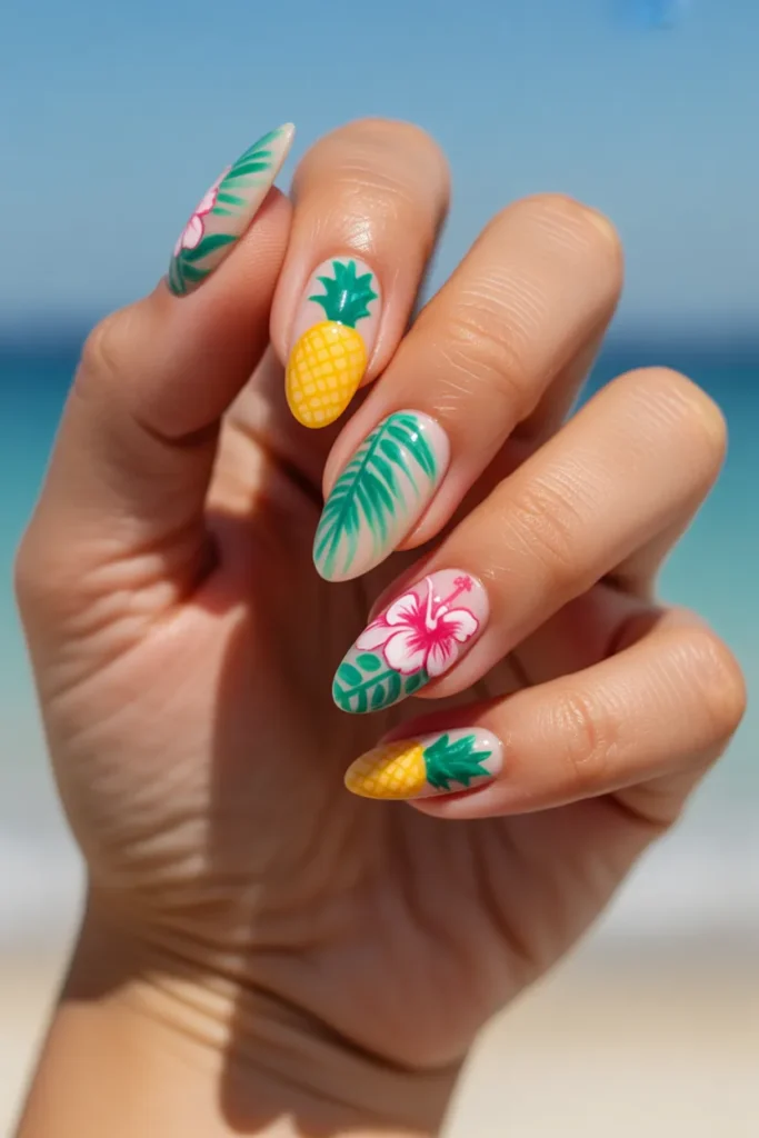 tropical inspired almond nails with palm kwxzS8TpRfS868Qz Ptp A MrC3pmctT9qYCn4wchK3nw
