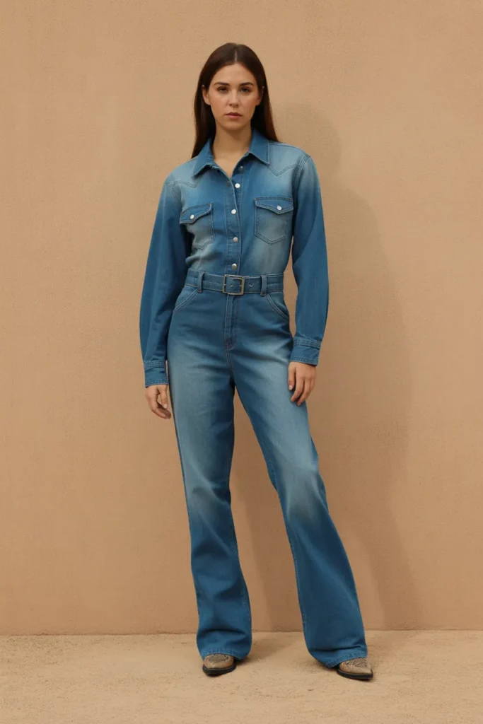 western inspired denim jumpsuit with sna vBK0KmKjTziKz6Lwq09x3A y4DG6nBrTN6DJdGT2LjtzQ