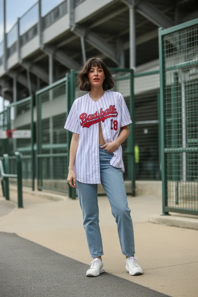 woman wearing a classic baseball jersey nNdTs5xhSpq9IWwX6QFE1A mnxj0Z cQESXEpYnGlG CA