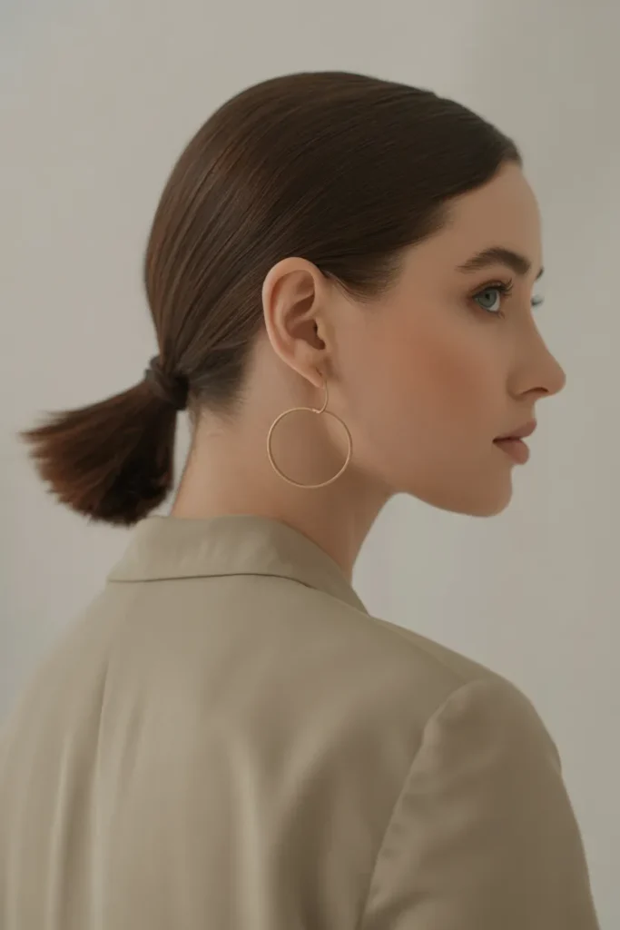 woman with a low sleek ponytail at the n 4xzd0CtDTvuhOzgKEXiS Q pu49LlxtQwmkMxaNJ0lpCw