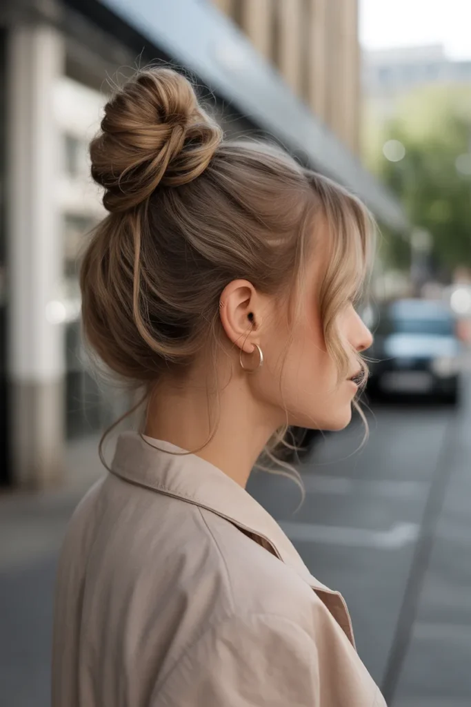 woman with twisted bun half up half down GwMtku42Tou66AFnzmO RA onFyDIlxTja9e5aQdhf52w