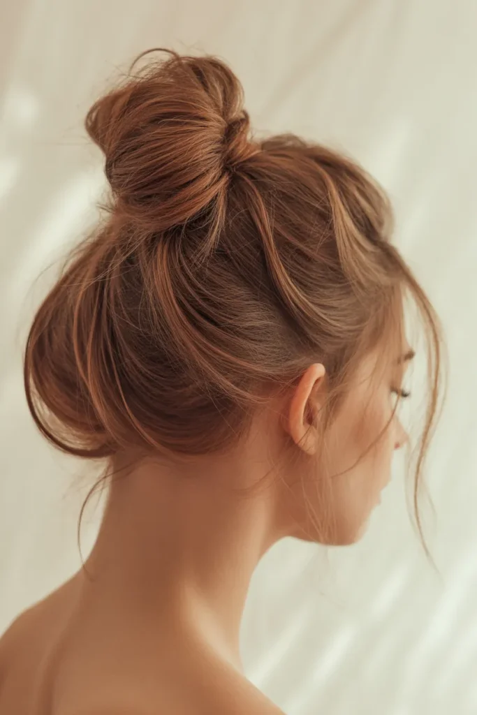 15 Top Knot Bun Styles That Elevate Every Look 13 a lifestyle editorial photograph showcas Rq4OeTLTz6e8s0veO v2w e2 6bOT8S6qCL8RpzTW7qA