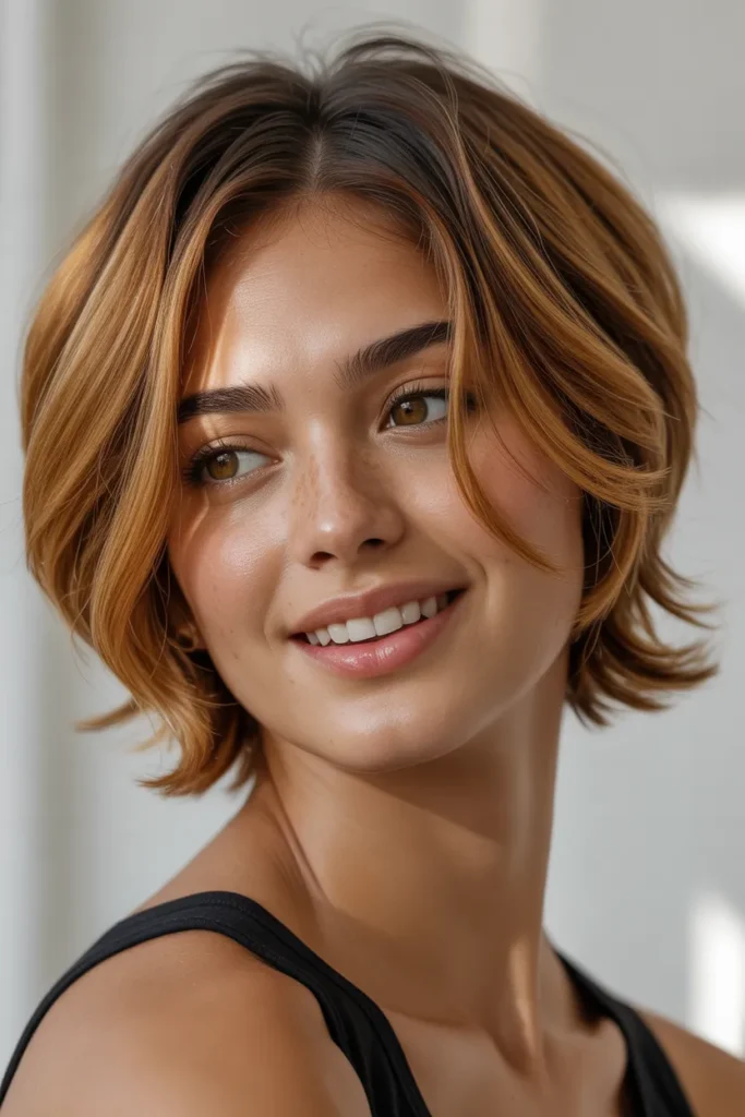 a luminous golden brown short haircut he qhpsfC9gQhKRbOon9lbvcw jyHKZW4RTGeRpJMFkVGqeg