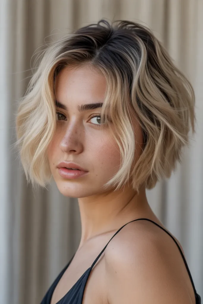 a modern short haircut with dark roots b T RynSGaSc2BreL ZA2m1A ncFDJ0W TH 983bZzF11JQ