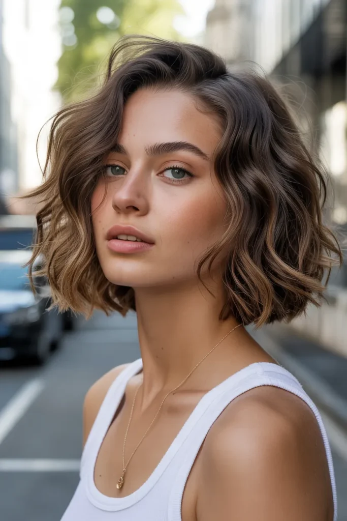 a naturally wavy choppy bob haircut with fMhQDFQ6T0mZ0RWENru6wQ jgFTSKCQR6Gej8KNqJsfdw