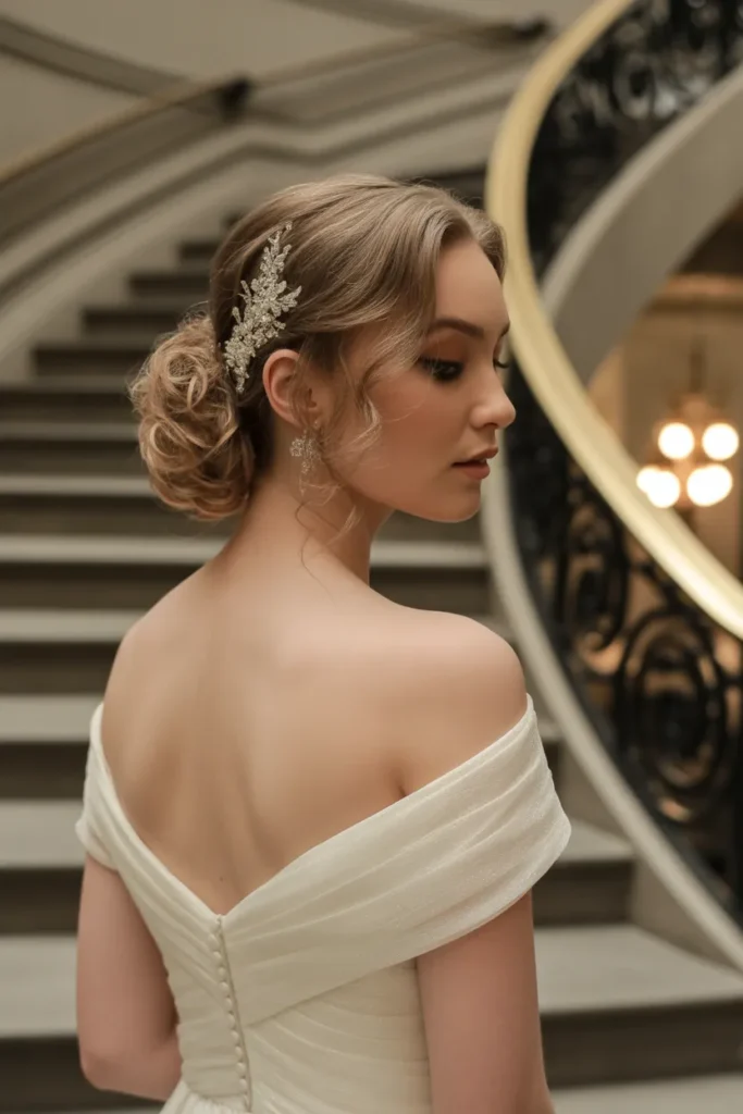 20 Wedding Hair Ideas for Bride: Stunning Styles for Your Big Day 16 bride wearing elegant side bun hairstyle X 1LkK STH2vOpnym3K5Ew jS7C NDHQGq3bKKB2 W 8g