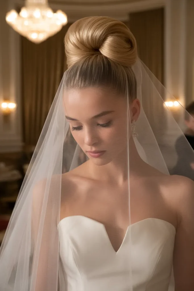 20 Wedding Hair Ideas for Bride: Stunning Styles for Your Big Day 19 bride with classic french twist updo smo vNAFhPctRGmb32Iube 00A St3hT7VlT Sa MZtvEi7dg