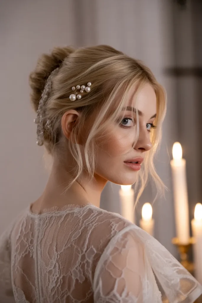 20 Wedding Hair Ideas for Bride: Stunning Styles for Your Big Day 15 bride with soft messy bun loose wispy st zJpxRevpR96bEuhOA83qCQ 6Q9Y6qUVR8GEcEVk9NqOPw