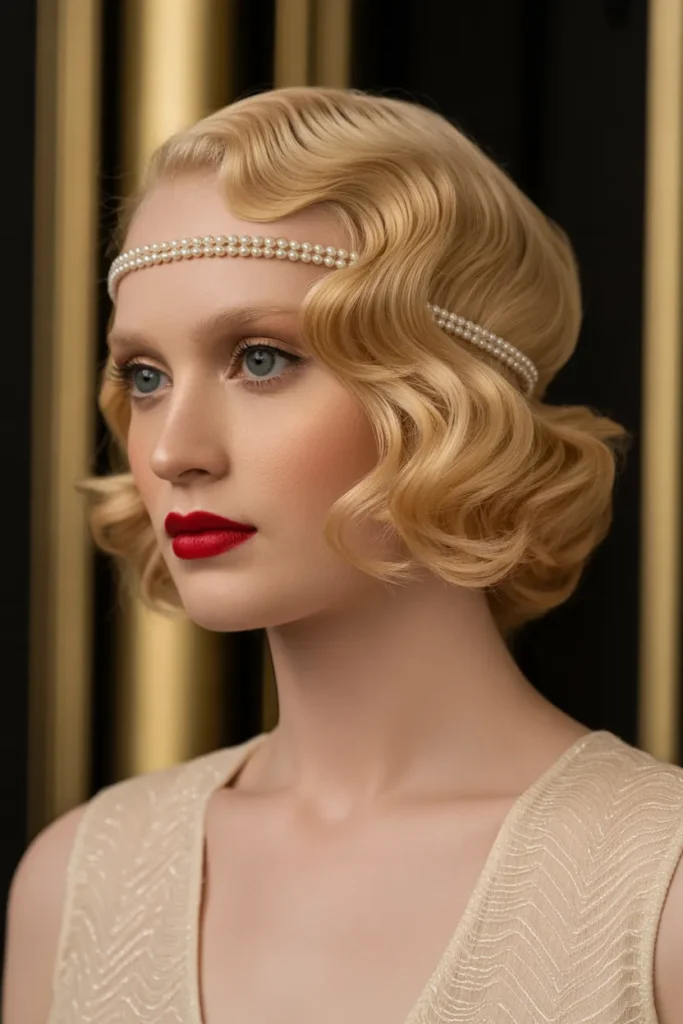 20 Wedding Hair Ideas for Bride: Stunning Styles for Your Big Day 9 bride with vintage 1920s finger waves ha 008JbELeTtu6bD55CBlAlw I8Hzt8UfRuCRriHVnxD8rg