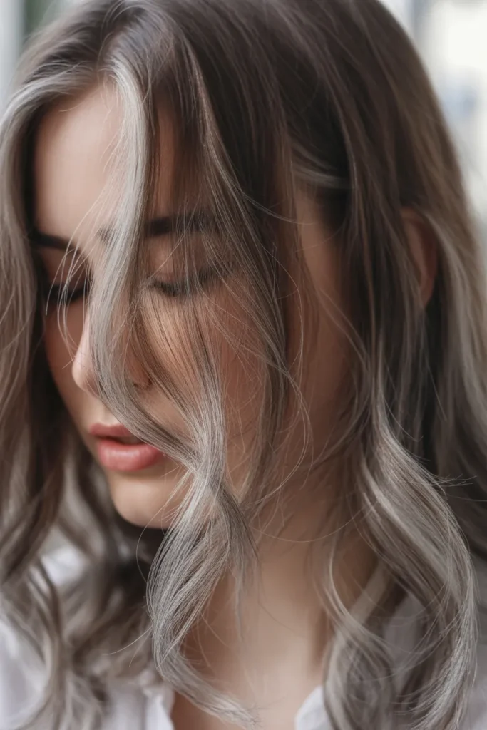 15 Grey Blending Highlights for Brunette Hair: A Modern Hair Transformation Guide 10 close up of brunette hair featuring deli g1lYEb77RwCJgexJud3uyQ nR8YrnxeTNmJ4U4doqSYlw cover