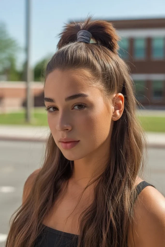 20 Simple Hairstyles for School: Quick, Cute, and Stress-Free 2 close up portrait of a teenage girl with Iq7ywwM0S1 yON5WMBqt0w A7OedWpLRGasYFYsMQFKLQ cover