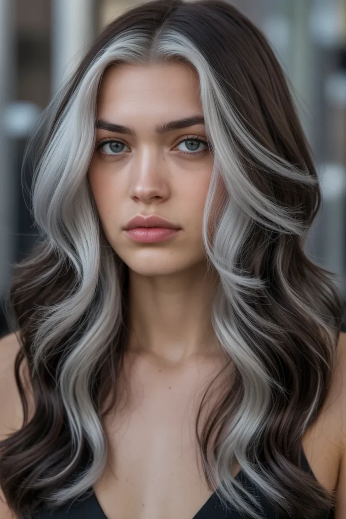 15 Grey Blending Highlights for Brunette Hair: A Modern Hair Transformation Guide 13 dark brunette hair with striking platinu D2LBqeMuRY6yXvKDbmvBRw Aztp4tBCRAGzoYqa KfUrQ cover
