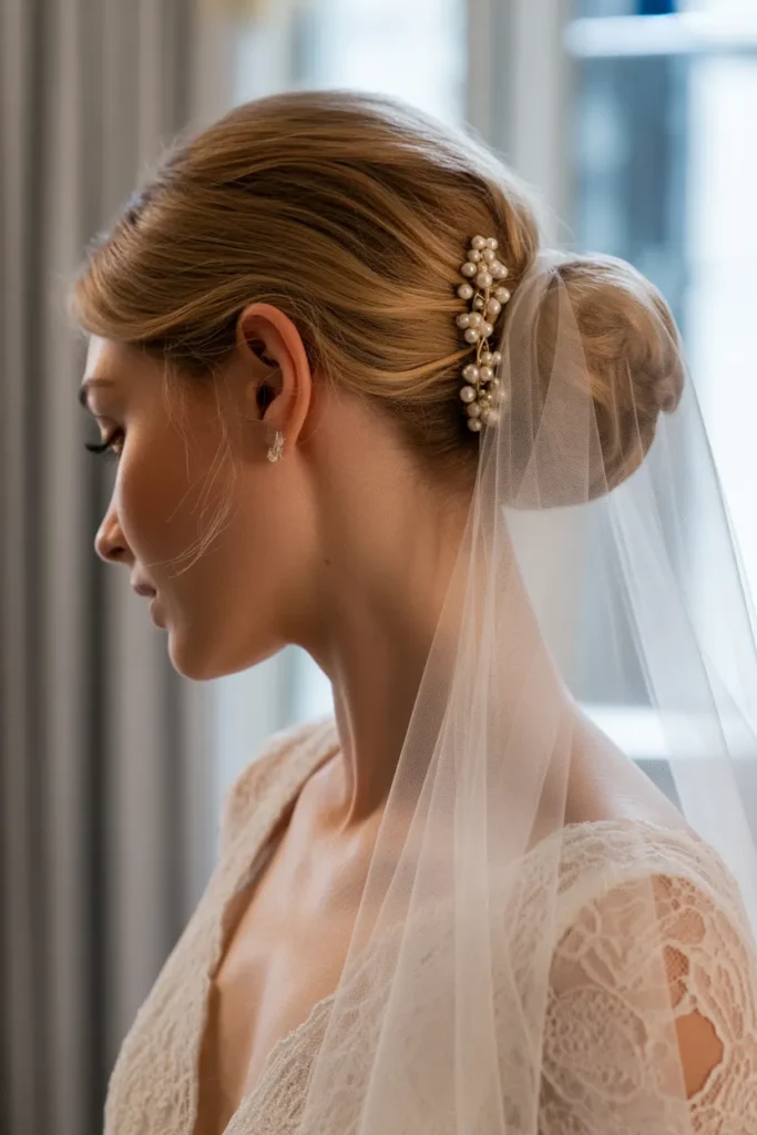 20 Wedding Hair Ideas for Bride: Stunning Styles for Your Big Day 2 elegant bride wearing a classic low bun KYAKahubT5KDr1da 2QsaA TQkCRQxFRPivKRaRjbwv8A