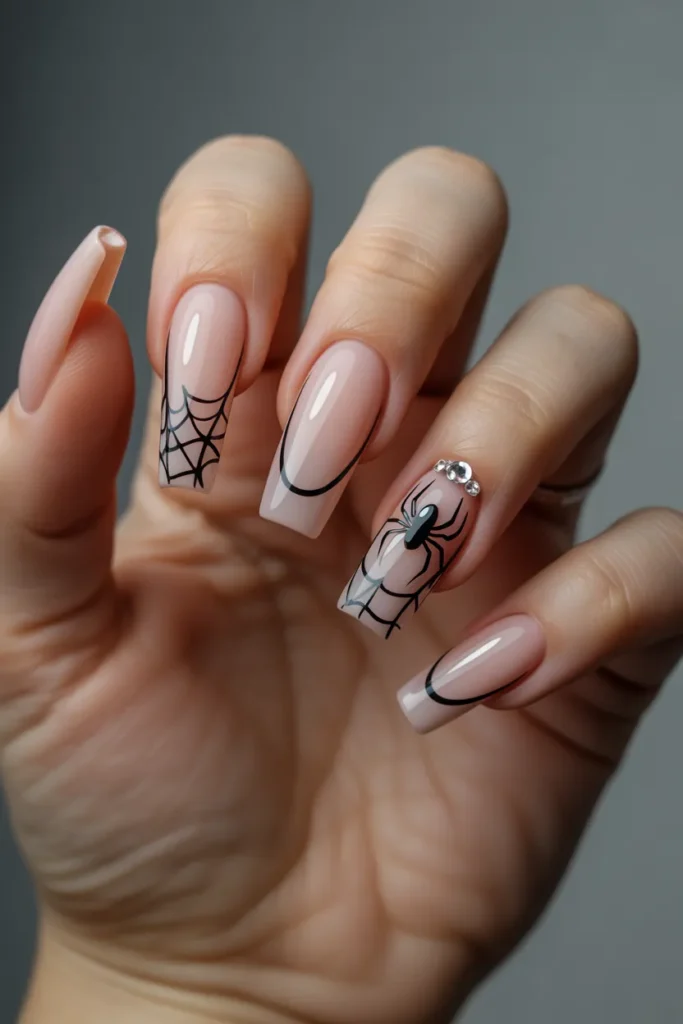 14 Halloween Nails Acrylic Ideas That Are Bold, Spooky & Stylish 6 elegant coffin shaped acrylic nails with fAu4ZP6ASB2AYm D2fVHNA l5URaOCaQSymx3AUK4rXjw cover