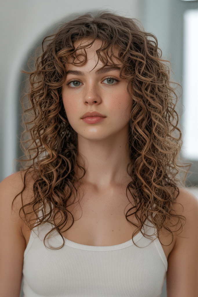 long curly hair with evenly distributed u3CVOXRnQlGrEmN2xLba8g bljrfoneQZi7NIDYHx49sQ
