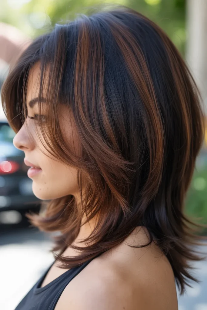 medium length layered haircut with dark blqZhqN3T mhl13jAr pHA wneKIh4LScWZrke dOW2rg cover