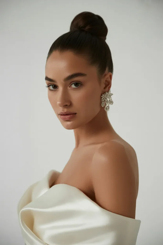 20 Wedding Hair Ideas for Bride: Stunning Styles for Your Big Day 6 modern bride with sleek high bun hairsty G8wI2hoMTpSmLDk vUWadw 6t7GHGosS 6c4aOHvFscTw