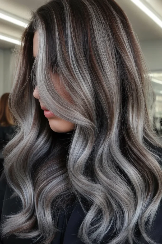 15 Grey Blending Highlights for Brunette Hair: A Modern Hair Transformation Guide 2 realistic close up of long brunette hair 9mM3yfiKRR6MzzcHx2pXzA f09jMJ6oT eHLpE9uRVvFQ cover