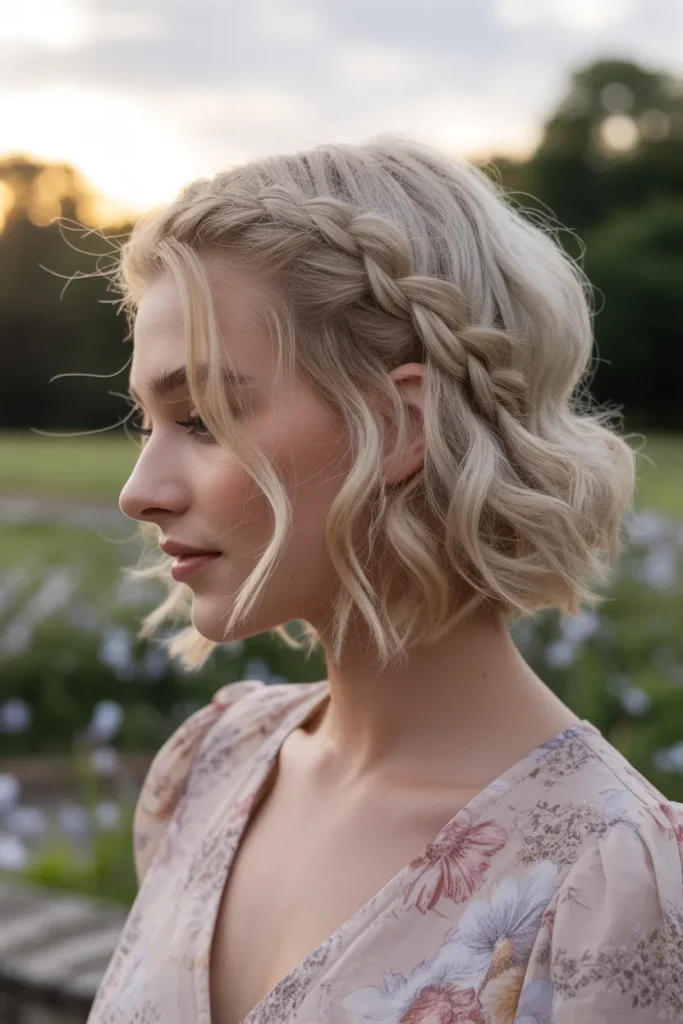 romantic short hairstyle with small brai 00FHdhVASviossHN OH6mg fGgvngpSQdmNAzecirKxPg