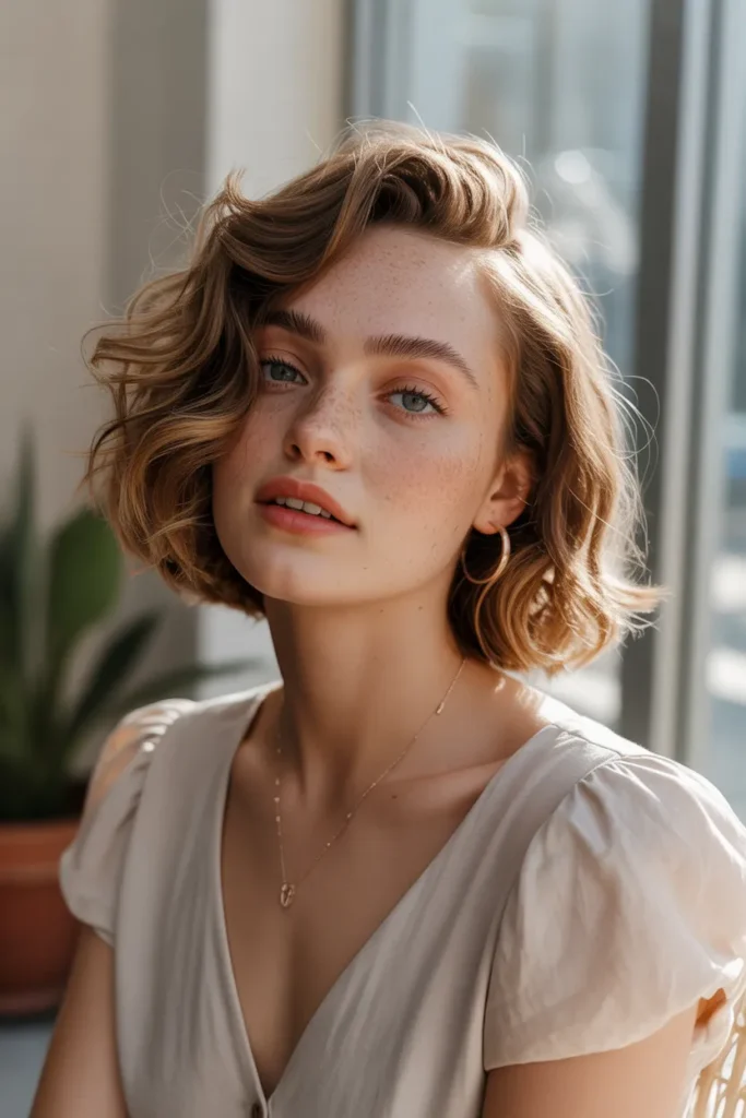 20 Short Hairstyle Ideas for Women: Transform Your Look with Confidence 11 romantic wavy short bob hairstyle soft l 4pZdJPU3SIumHLzCALgzJQ ik5YNNonRvajdzlyms6YHQ