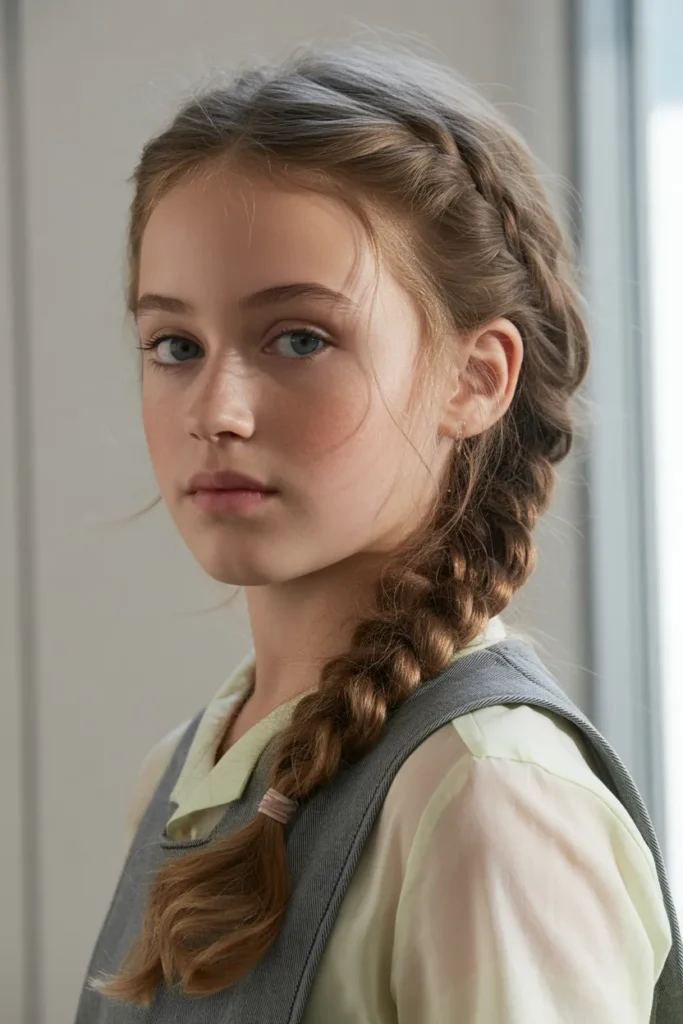 20 School Hairstyles for Girls: Cute, Easy & Practical Ideas for Every School Day 5 school girl with long hair styled into a BZ9AKAIFTjKDj7h0pWpQvQ hiyrEH6FQSK6pVMHfhMkIw