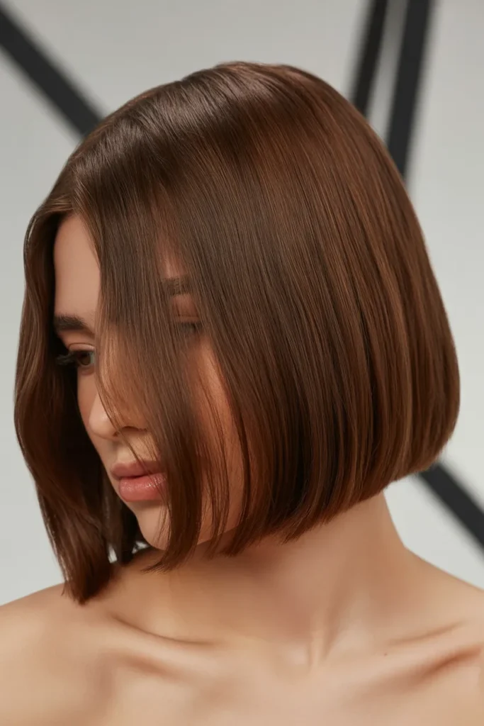 shoulder length chocolate brown lob hair TXBgE QYSSeFpweE9GZzRg Sev753YqQ2CNnNKadhGrZQ cover