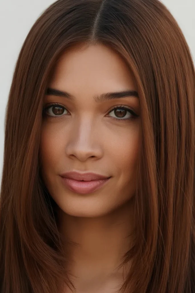 20 Brown Cinnamon Hair Color Ideas 7 sleek straight chocolate brown hair with 7vvXjJ4oQ3e219 wnaWXUg zTiyL7HhTHiIlfFmULH5lg