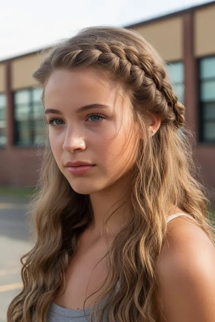 20 Simple Hairstyles for School: Quick, Cute, and Stress-Free 4 teenage girl with long wavy hair styled rdsJ6PXRTXulgx5krdWlPA QhApgMbITx2 Fq44M1 BOw cover