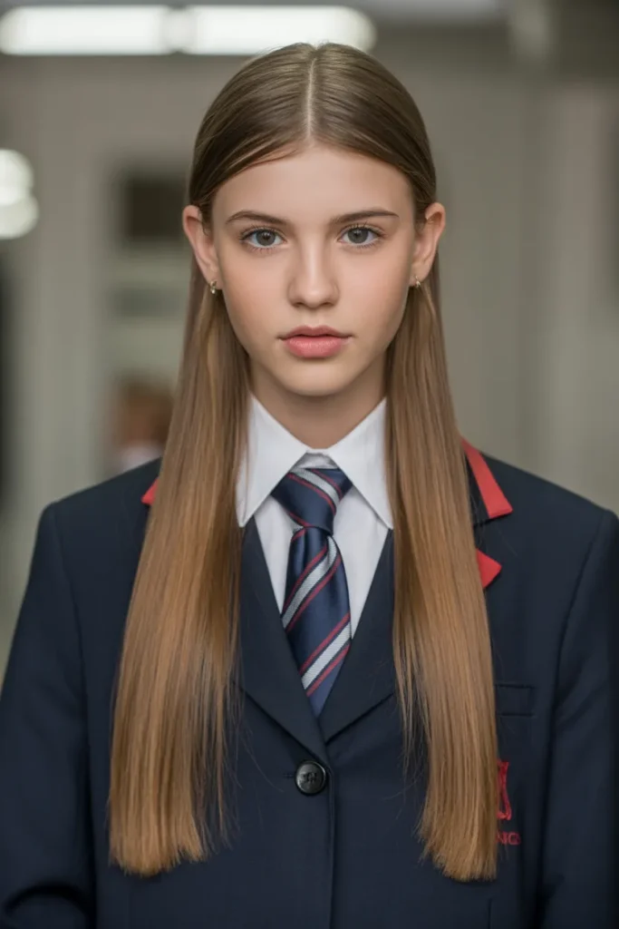 20 School Hairstyles for Girls: Cute, Easy & Practical Ideas for Every School Day 20 teenage school girl with straight sleek DNvnFdhcT1mP6dJSGCRMbA MGhjvGCwQmysWM7g15oYyA